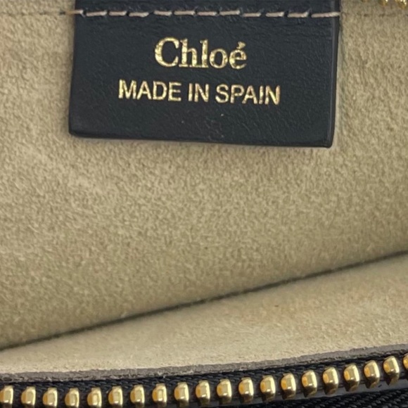 Chloé Chloe Authentic Jane Purse Crossbody Mini Bag Suede Leather Black - Picture 7 of 7